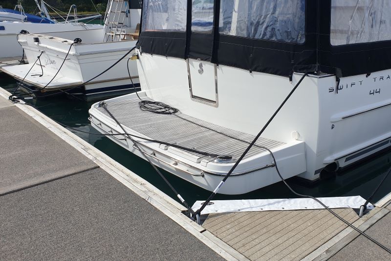 Marina Berth Set up by Hauraki Fenders. Supply and installation of dock lines, marina fenders, dock wheels and pole fenders. Grand Pacific, Ultralon, Marinaquip and Barrier Fenders.