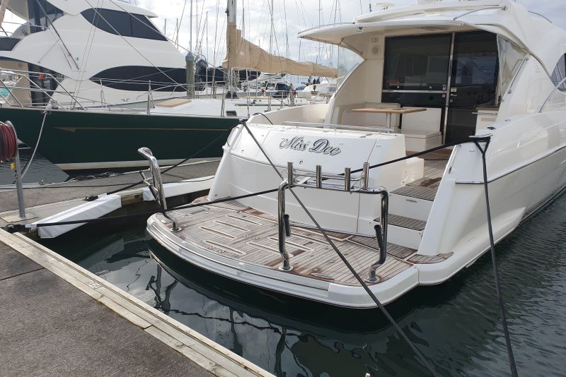 Marina Berth Set up by Hauraki Fenders. Supply and installation of dock lines, marina fenders, dock wheels and pole fenders. Grand Pacific, Ultralon, Marinaquip and Barrier Fenders.