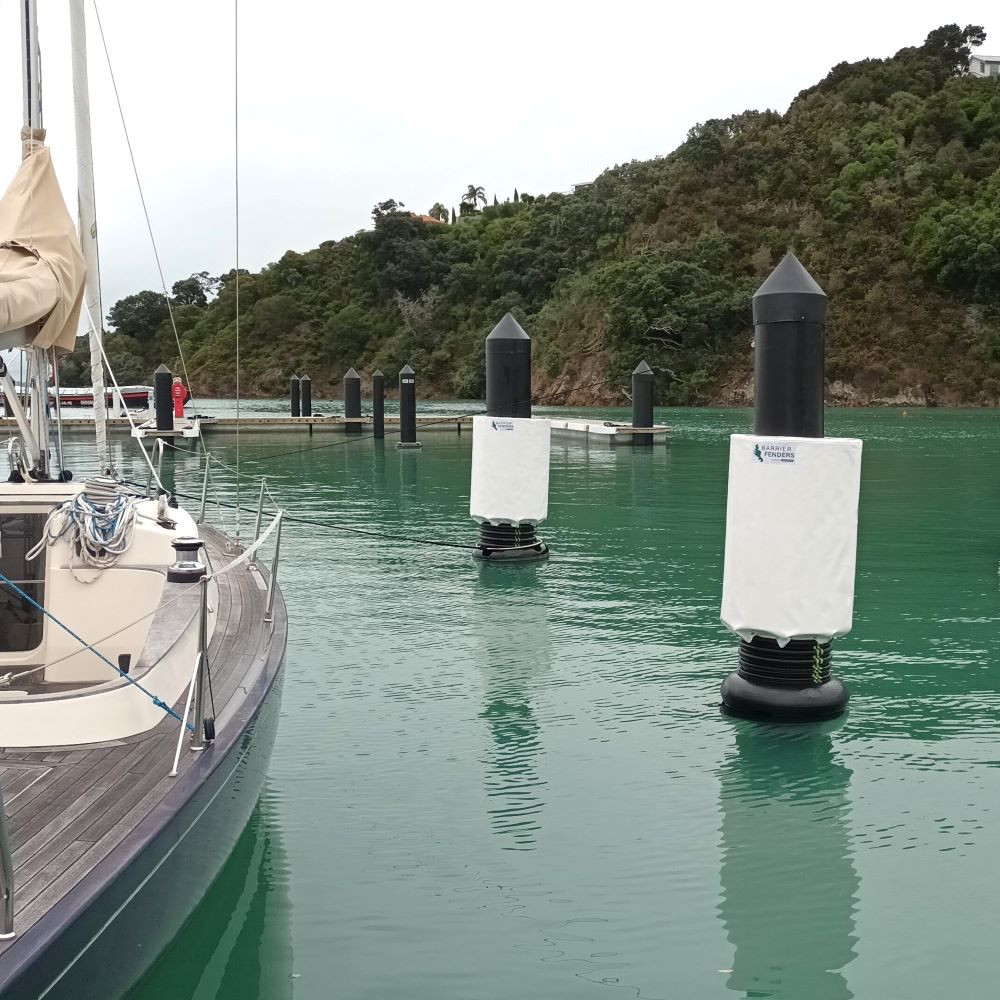 Barrier Pole Fenders available from Hauraki Fenders - Marina cylindrical pole fender