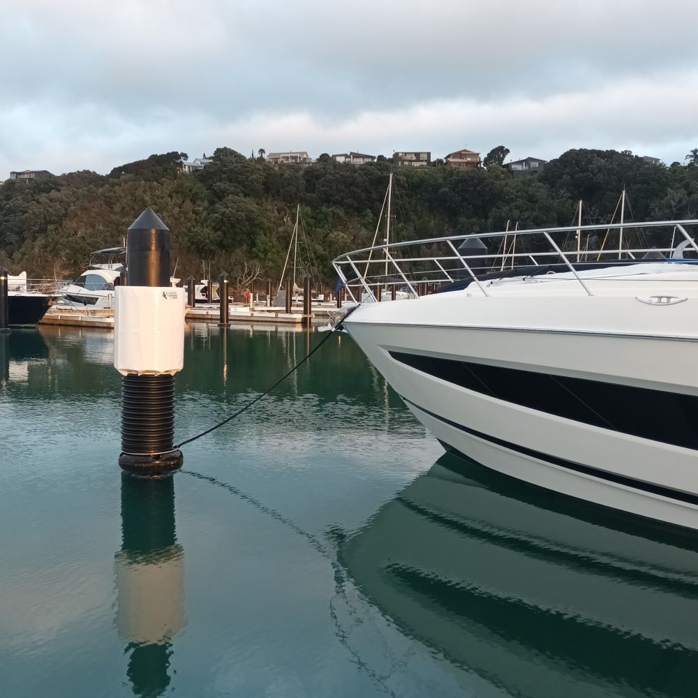 Barrier Pole Fenders available from Hauraki Fenders - Marina cylindrical pole fender