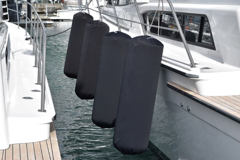 Customer photo of Hauraki inflatable fenders, covers and other products in use - Lloyd Steveson Boat Builders Elite Antiquity