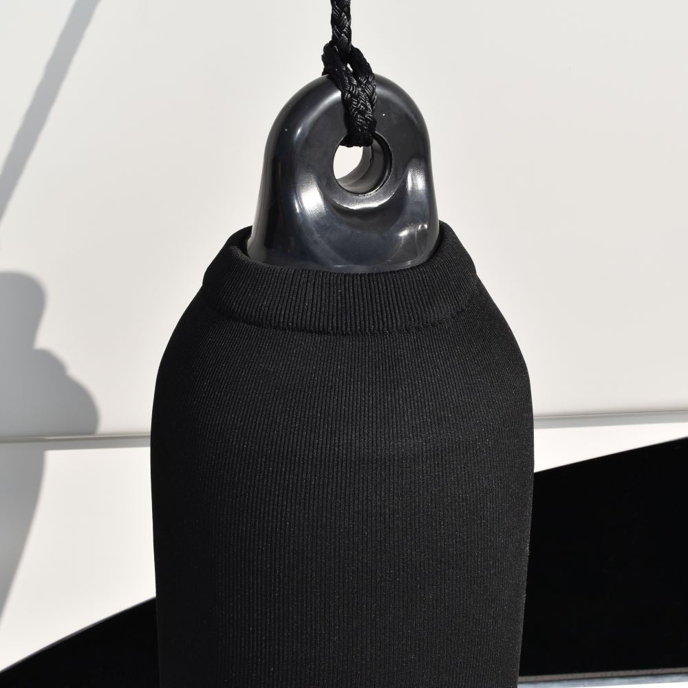 Dan-Fender Cover - Black polyester boat fender cover available from Hauraki Fenders