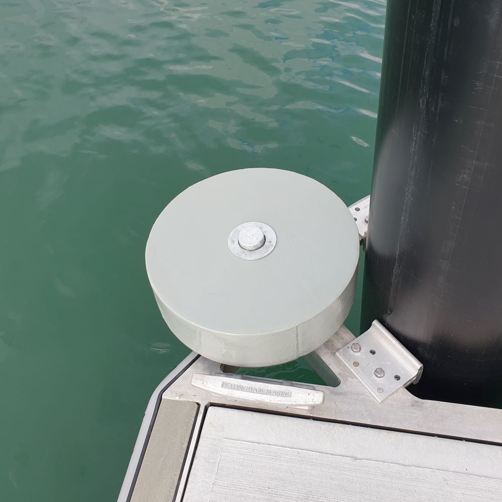 Grand Pacific Fenders available from Hauraki Fenders - Large dock wheel for marina berths