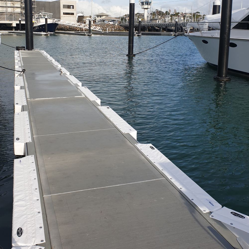 Grand Pacific Fenders available from Hauraki Fenders - Ultra Contour 1.5m marina fenders