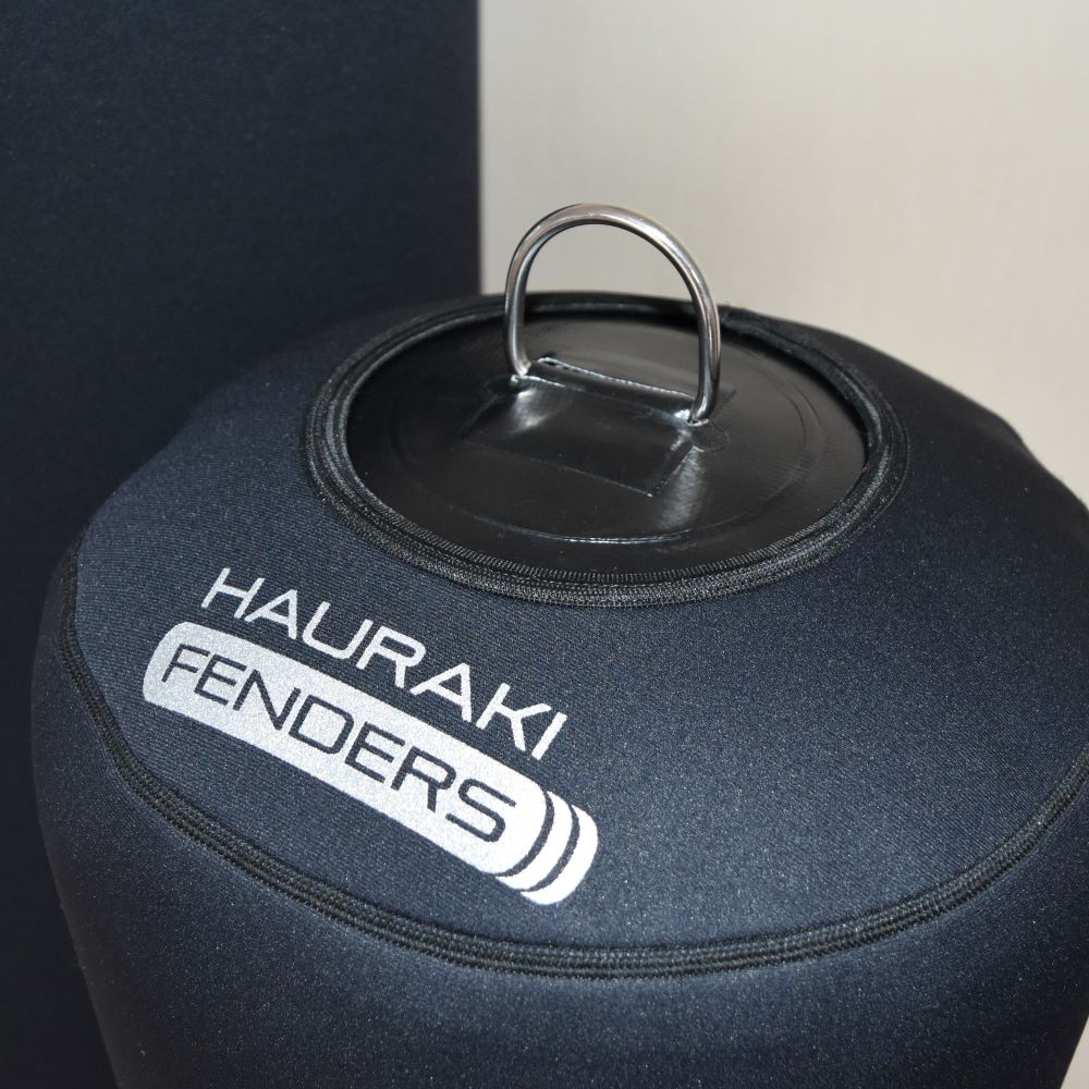Hauraki Neoprene Fender Covers - Black neoprene covers for inflatable boat fenders