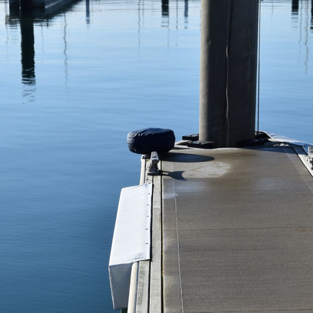 Marinaquip dock wheels available from Hauraki Fenders - Dock wheels for marina berth corners
