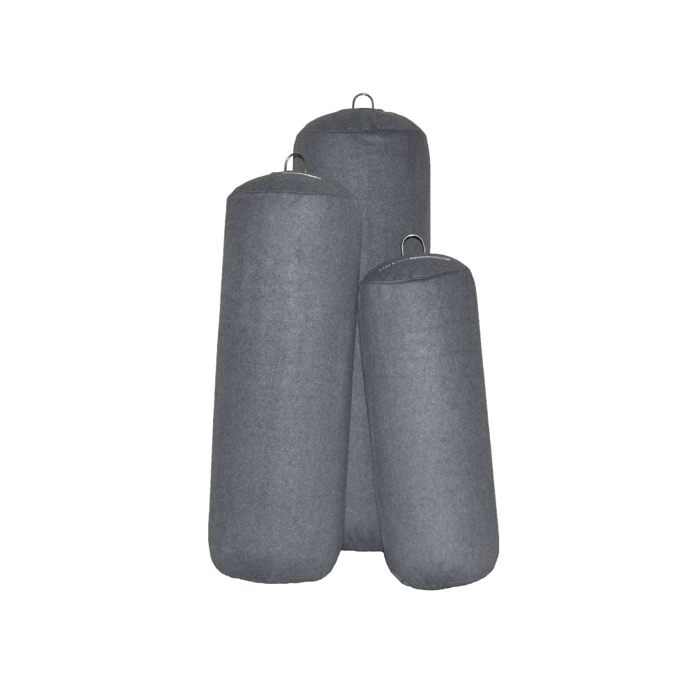 Hauraki Fleece Fender Covers - Grey Marle fleece covers for inflatable boat fenders