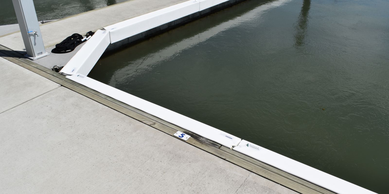 Deluxe Barrier Fenders - available from Hauraki Fenders.  Foam marina berth fender.